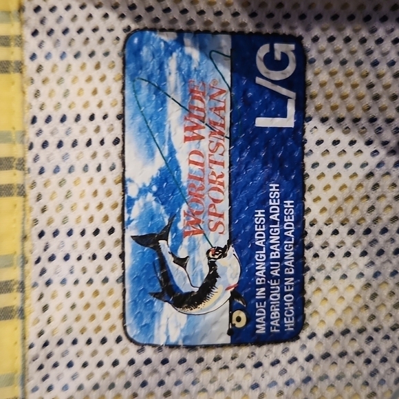 WORLD Wide Sportsman Blue & Yellow Plaid Button-Up Shirt - Picture 8 of 11